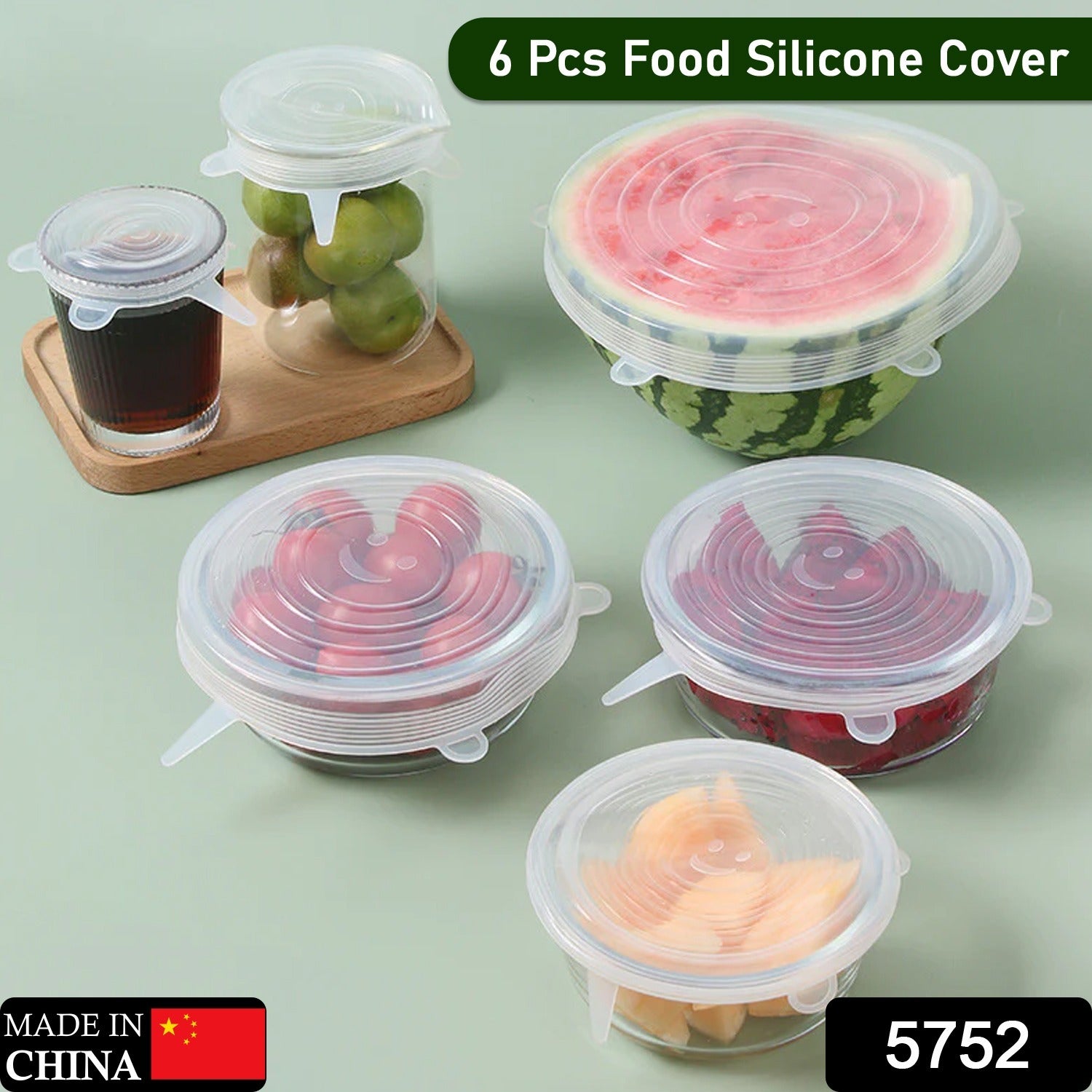 5752 Silicone Stretch Lids Food Cover For Freezer Microwave Oven Dishwasher Safe Fresh-keeping Flexible Covers For Utensils Dishes Plates Jars Cans Mugs Bowl Covers Food Safety Seal Lids (6 Pcs Set 95 Gm ) 5752 Silicone Stretch Lids Food Cover For Freezer Microwave Oven Dishwasher Safe Fresh-keeping Flexible Covers For Utensils Dishes Plates Jars Cans Mugs Bowl Covers Food Safety Seal Lids (6 Pcs Set 95 Gm )